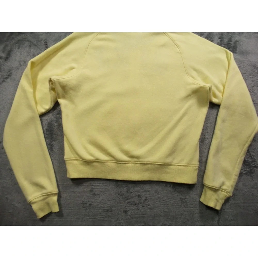 Nike Sweatshirt Womens Size M (8-10) Yellow Full Zip Hooded Pockets‎ Y2K Tag